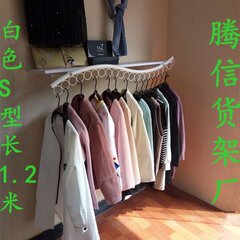 加厚铁艺女装童装服装货架服装店衣架展示架上墙侧挂壁挂衣服架子