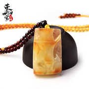 Tokai family of amber carved pendant beeswax pendant necklace Crystal fashion jewelry