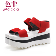 Faiccia/non non 2015 summer styles Shoppe authentic female Sandals peep-toe magic muffin 4C26