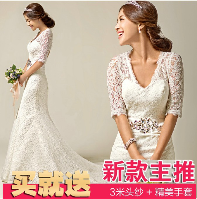 Bridal Dress 2022 new pattern Off Shoulder Tailing Korean Edition fashion Waist Dream Self cultivation Fishtail wedding dressin the Women's clothing/Boutique , Wedding/Cheongsam/Formal dress , Wedding category - from Buy2taobao.com to provide professional Taobao agent buy service