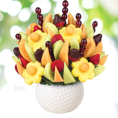 爱蒂宝Edible缤纷高尔夫水果花束鲜果篮送男友父亲特殊的生日礼物