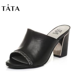 專櫃買的bv皮帶可以換款式嗎 Tata 他她2020夏季專櫃同款小牛皮亮片穆勒鞋女皮涼鞋2DZC7BT7 專櫃的包