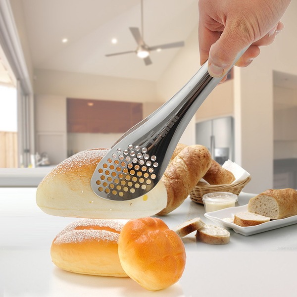 加唯仕熟食夹无磁不锈钢食品夹烧烤烘焙面包夹子多乐之日同款