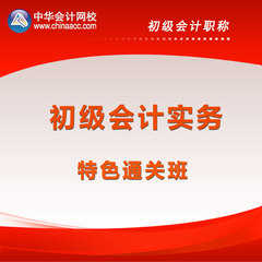 2017年中华会计网校视频辅导课件初级会计实务职称特色班原320元