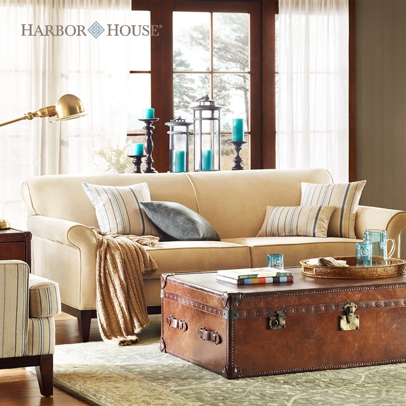 Harbor House Laurel客厅三人位沙发 美式乡村家具 时尚布艺沙发产品展示图2