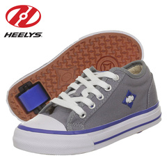 美国heelys正品暴走鞋运动滑行鞋男童帆布款耐磨轮滑鞋7682