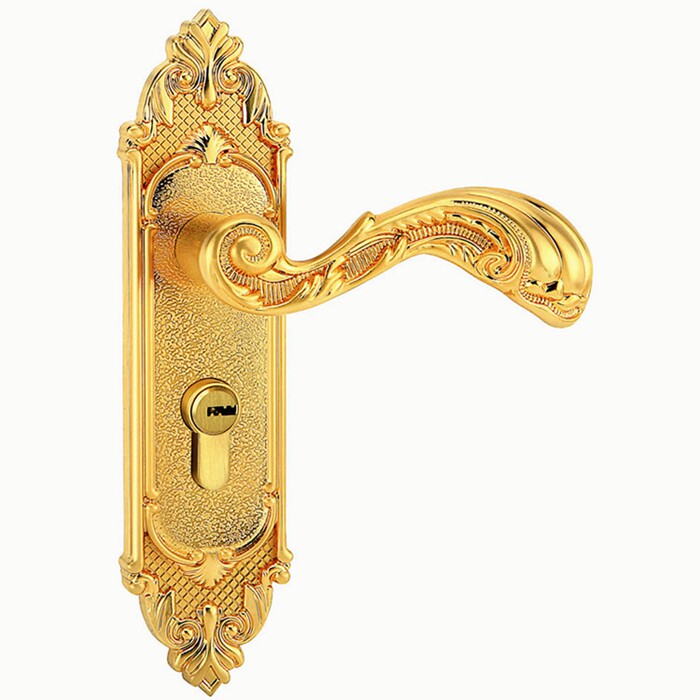 海诗蔓金色房欧式执手锁卧室门锁把手房间室内门锁欧式实木门锁具