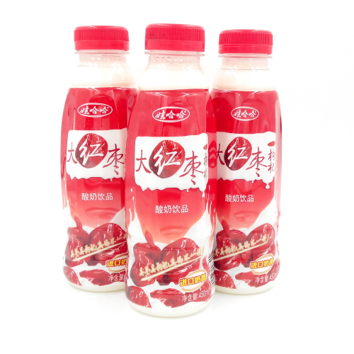 正品娃哈哈大红枣枸杞450ml15瓶酸奶饮品清仓整箱特价广东包邮 美佳
