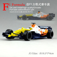 合金族1:24雷诺F1方程式合金车模型玩具 声光回力儿童玩具小汽车