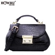 2015 summer new purses crocodile pattern bag in Korean fashion trend of bag shoulder Messenger bag