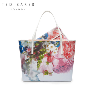 coach托特包品質怎麼樣 TED BAKER 女士氣質百搭優雅花朵印花手提單肩包托特包子母包 托特包