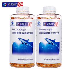 纽斯葆牌鱼油软胶囊 1g/粒*300粒*2瓶套餐