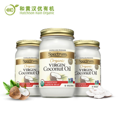 Spectrum味谱进口天然冷压有机初榨食用Coconut Oil椰子油414ml*3