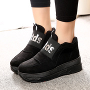 Fu shoes fall 2015 the new Korean music wave thick-soled platform shoes one pedal movement lazy shoes leisure shoes women