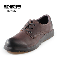 Fall of ash and ash sheep sheep2014 new Korean leather casual lace men shoes 0800106