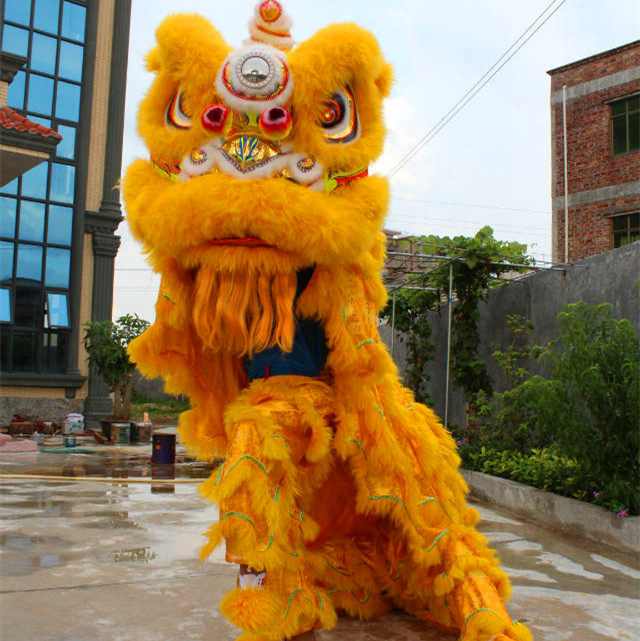 舞龙舞狮 醒狮道具 醒狮用品 南狮头 竹编澳洲羊毛醒狮厂家直销