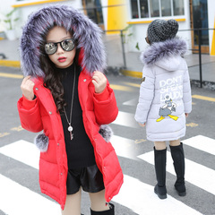女童冬装外套2016新款儿童韩版冬季棉衣中长款棉服女大童加厚棉袄