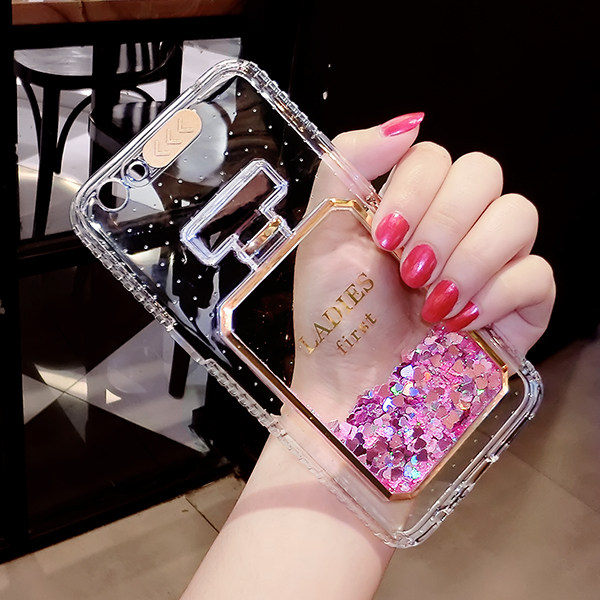 vivox9手机壳女款液体流动来电闪流沙全包边防摔vivox9plus手机壳