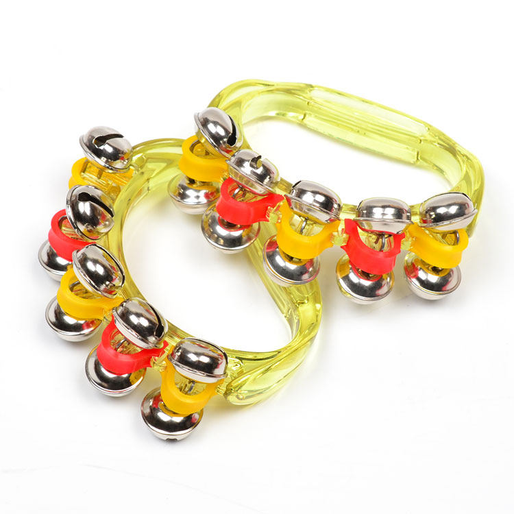 儿童透明手摇铃串铃手串铃10铃铛手串铃奥尔夫音乐教具