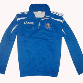 意甲球衣冷门piemontevolley球衣asics半拉套头足球服薄绒保暖