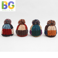 韩国BG纯手工儿童帽子冬男童女童帽子保暖小孩针织毛线帽冬季潮款
