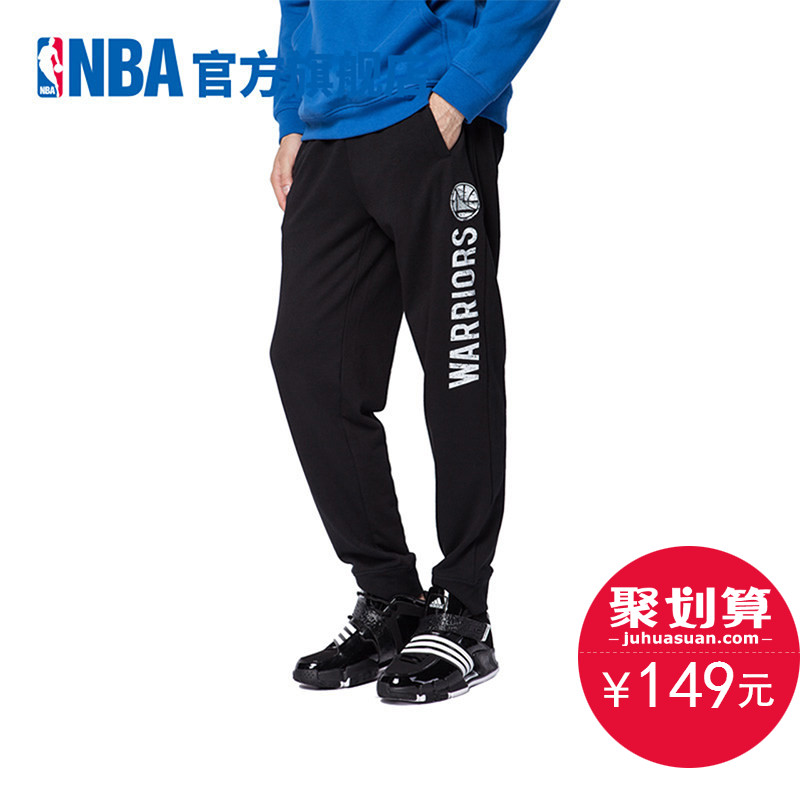 NBA  球队字母系列 勇士公牛骑士运动休闲长裤 裤子男  LW0267AA产品展示图1