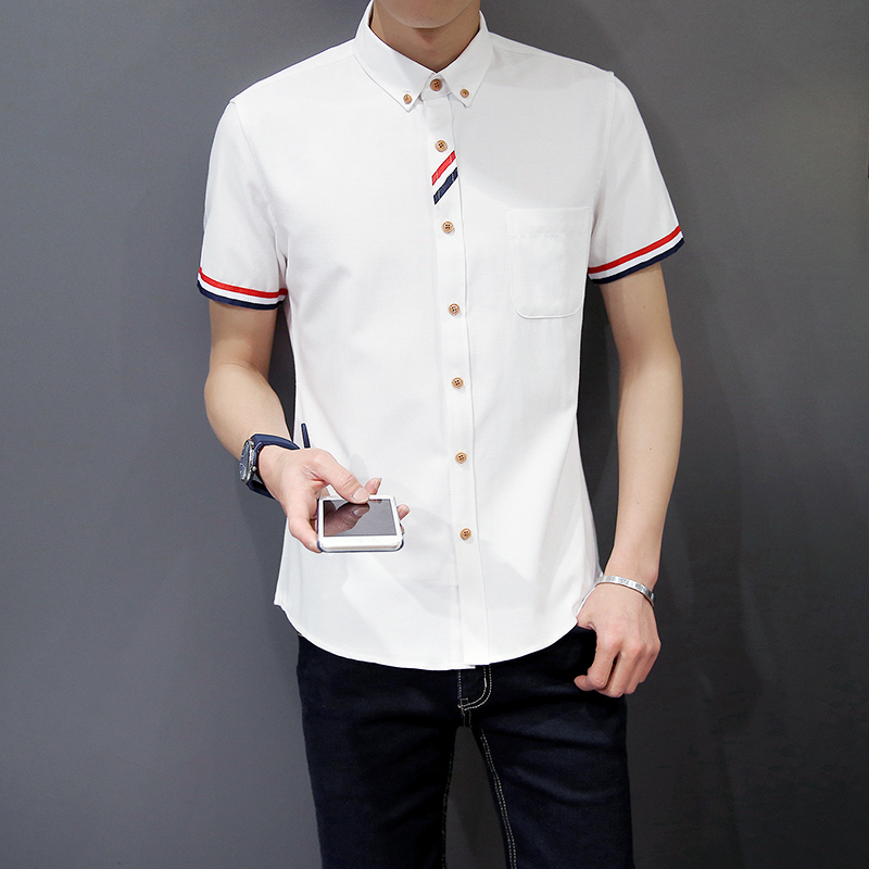 summer new pattern Oxford Short sleeved shirt Young men All-match fashion Self-cultivation half sleeve handsome shirt Englandin the Men's clothing, Shirt category - from Buy2taobao.com to provide professional Taobao agent buy service