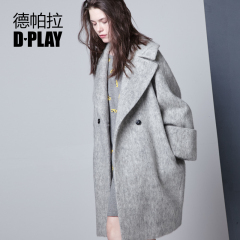 D－PLAY2016欧美挂脖交叉收腰黑色连衣裙赫本优雅A裙礼服裙小黑裙