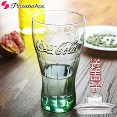 帕莎进口 可口可乐彩色玻璃创意透明无铅茶杯果汁玻璃可乐杯子