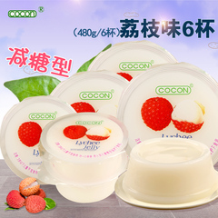 马来西亚进口零食果冻布丁COCON/可康荔枝味减糖果味型果冻480G