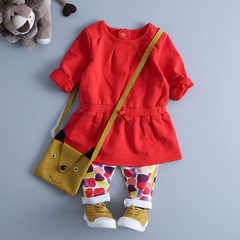 女童新款童装0-1-2-3岁女宝宝春装套装婴幼儿春秋韩版婴儿衣服潮