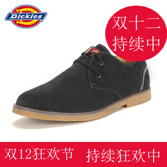 DICKIES帝客 春季新款韩版休闲皮鞋真皮男鞋低帮系带透气潮鞋