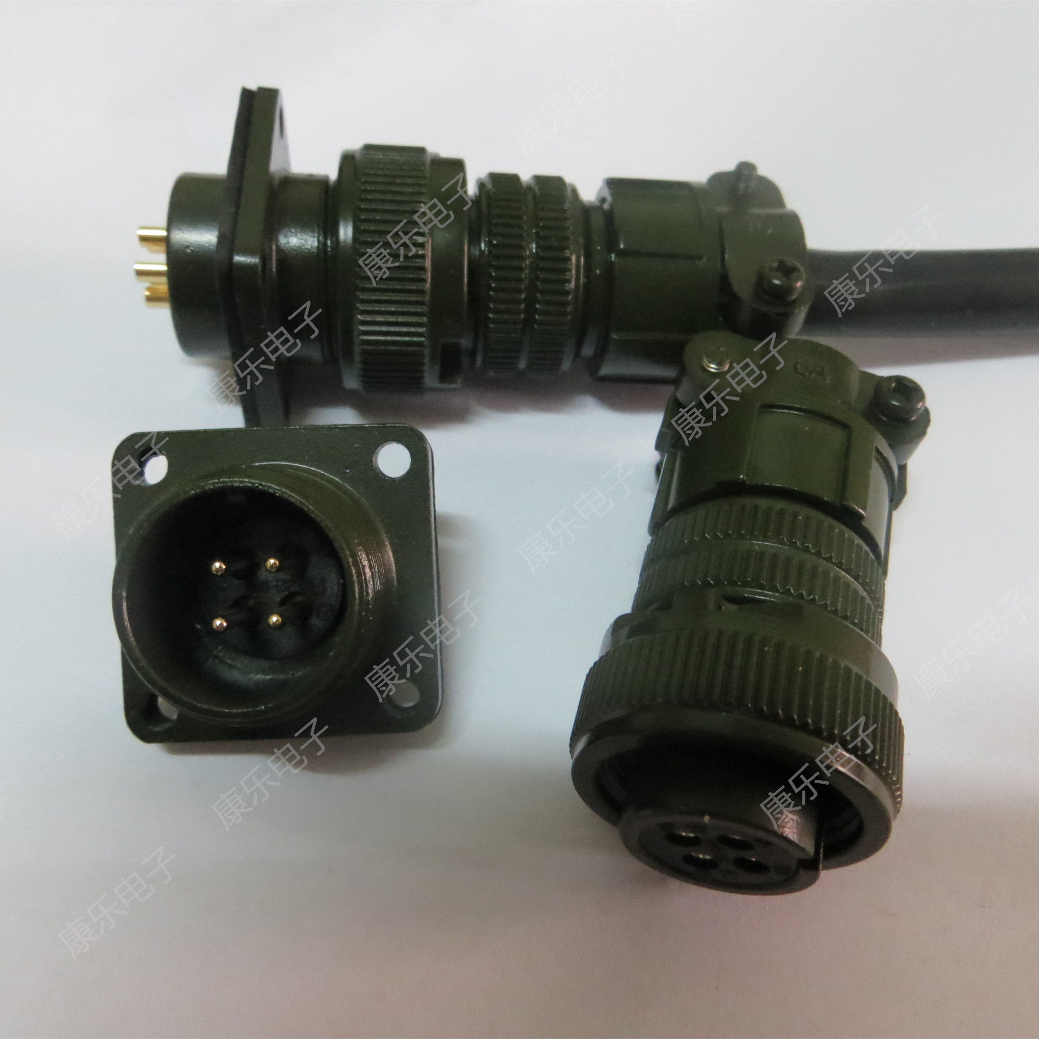 美军防水航空插头连接器5015系列14s-2芯正连接器