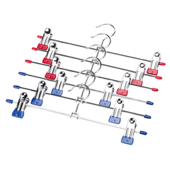 衣炫裤挂裤夹子强力不锈钢西裤衣架伸缩裙架裙夹带挂衣晾衣架防滑