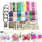 Love is jewelry handmade Ribbon girls hair ornament Barrette of Ribbon DIY loving Butterfly ornaments materials sets, Japan and Korea
