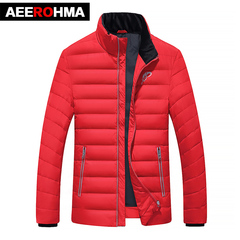 Aeerohma2016冬装新款男士轻薄款羽绒服青年短款立领修身韩版外套