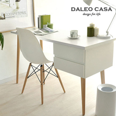 北欧书桌简约白色烤漆电脑桌时尚设计师1.2米创意写字台抽屉桌子