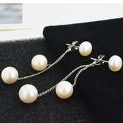 Mu-Mu-Pearl dream earring jewelry earrings long Japan and South Korea quality 925 Silver stud earrings are hypoallergenic women 376