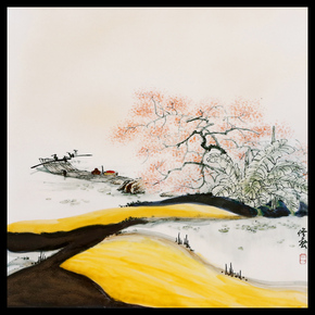 《迎春图》55*55瓷画刘茜华江西省高级工艺美术师2次出价结束03月12日