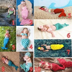 儿童摄影服装新款2014影楼宝宝满月百天拍照造型手工毛线品美人鱼