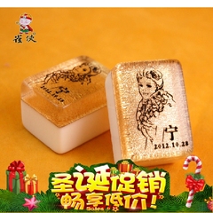 雀侠棋牌 圣诞礼物 定制 DIY 个性形象人像 水晶大码家用麻将牌