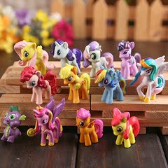 小马宝莉my little pony 游戏卡通玩偶摆件 女孩彩虹宠物马 12款