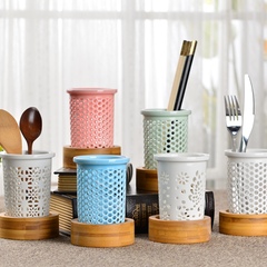 创意陶瓷镂空筷子筒沥水筷笼架 创意筷子笼筷子盒厨房餐具收纳盒