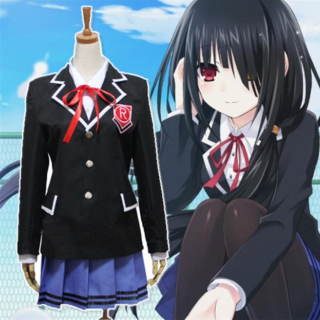 cosplay服装约会大作战时崎狂三校服制服鞋包套装现货