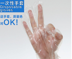 亿阳一次性手套 塑料手套美容餐饮手套一次性手套100只装