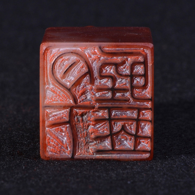 杨小刚 篆刻 《月下听琴》篆刻作品 寿山石 wd140512