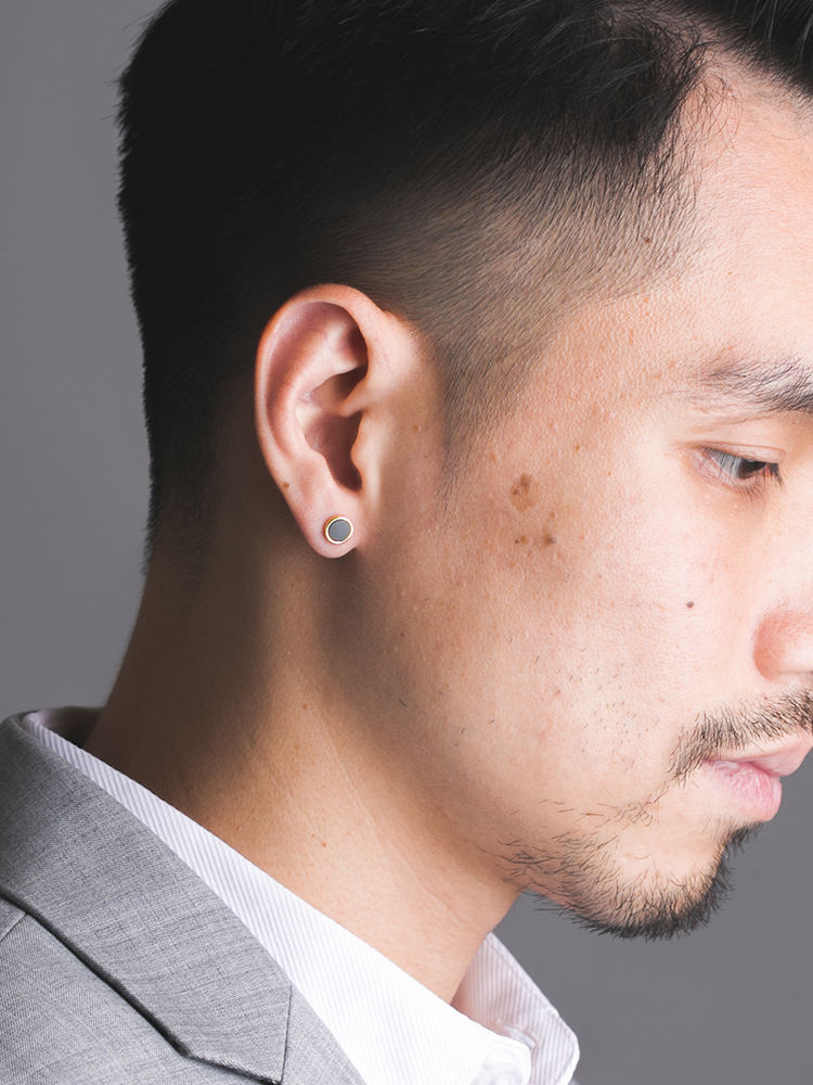 热销男耳环 单只黄金