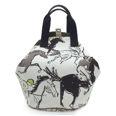 【9新】hermes/爱马仕 超大号涂鸦花纹子母帆布包