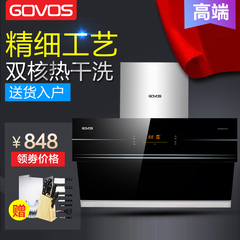 GOVOS F13双电机油烟机侧吸式家用自动干洗触控式特价抽吸烟机