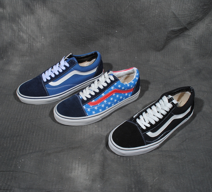 501shop VANS 万斯 尾货低帮系带反绒皮拼接多色帆布鞋板鞋